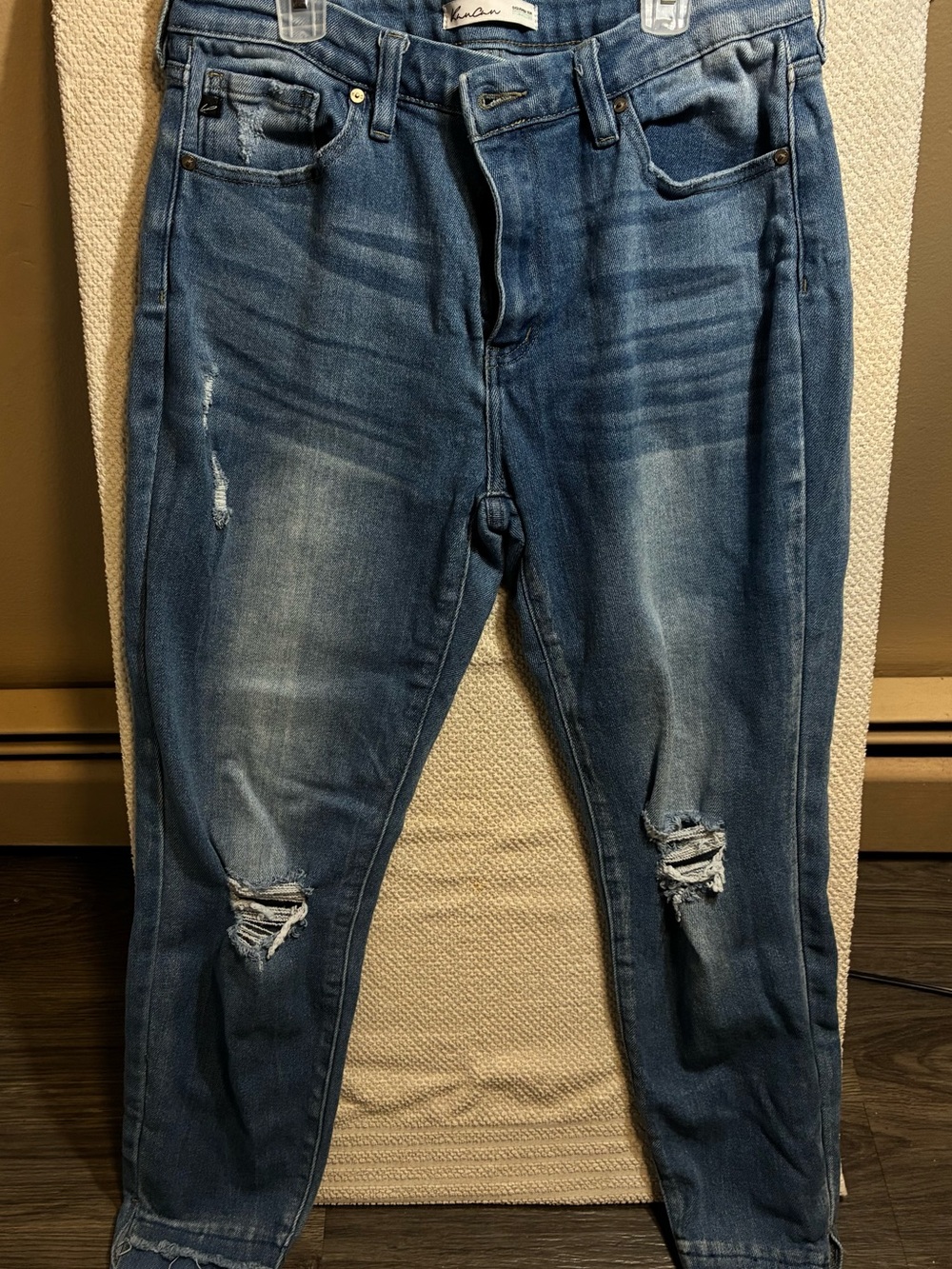KanCan High-Rise Distressed Blue Jeans